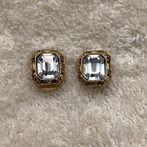 Rhinestone/Goldtone Earrings